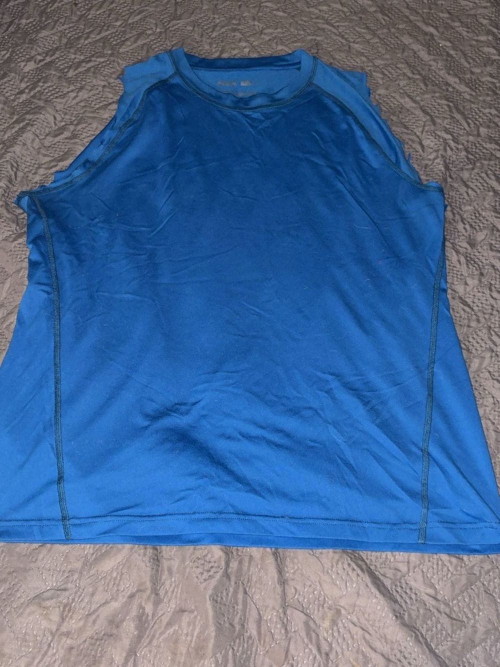Men's Performance Blue Tank Top - Athletic Fit